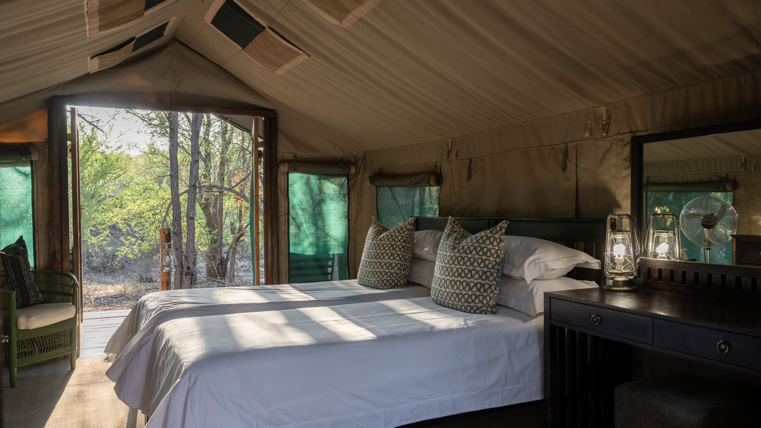 Camp among mashatu trees